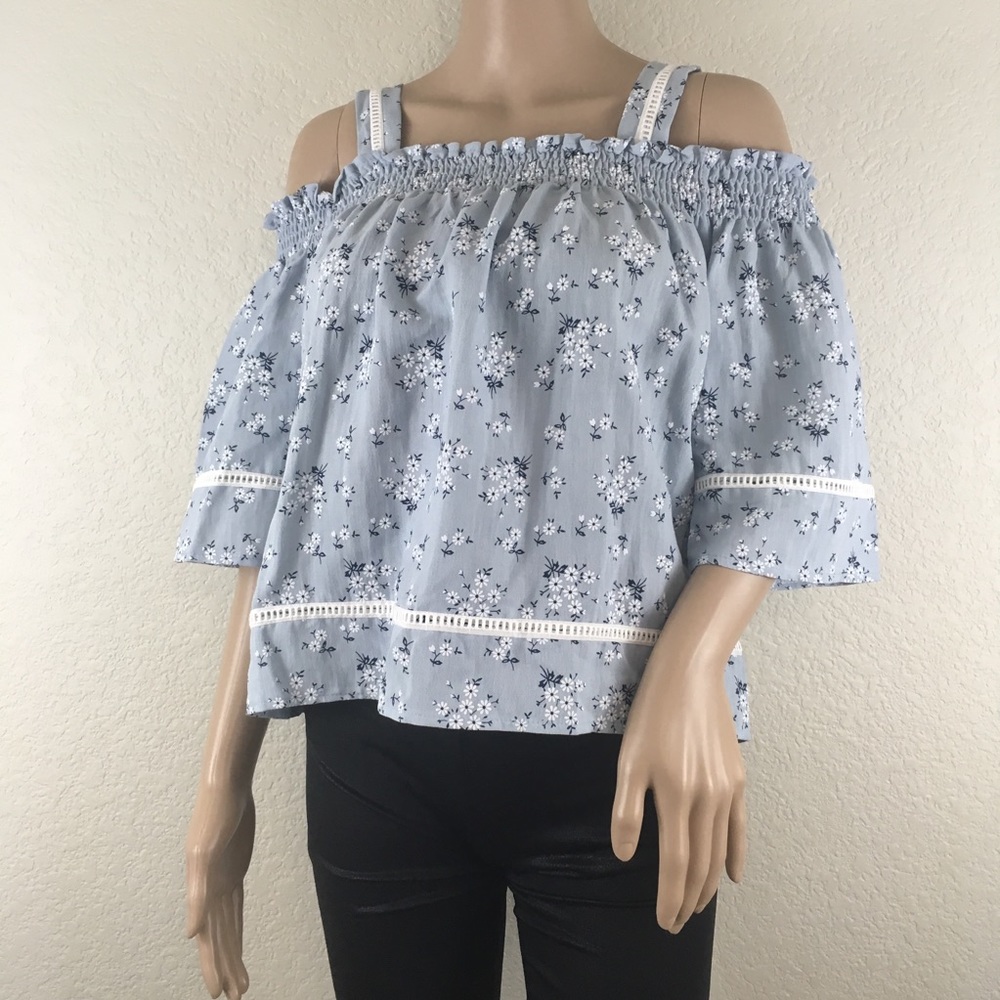Sadie & Love Cold Shoulder Floral Top